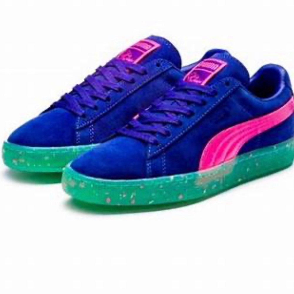 Gorgeous Puma Sophia  Webster Pink & Purple sneakers with glitter sole Size 41